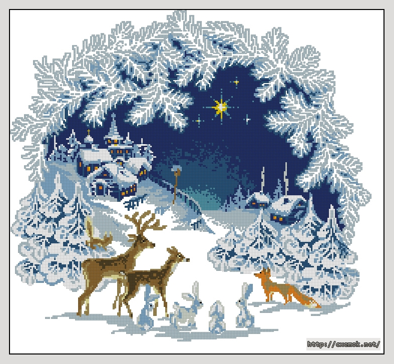 Download embroidery patterns by cross-stitch  - Winter tale, author 