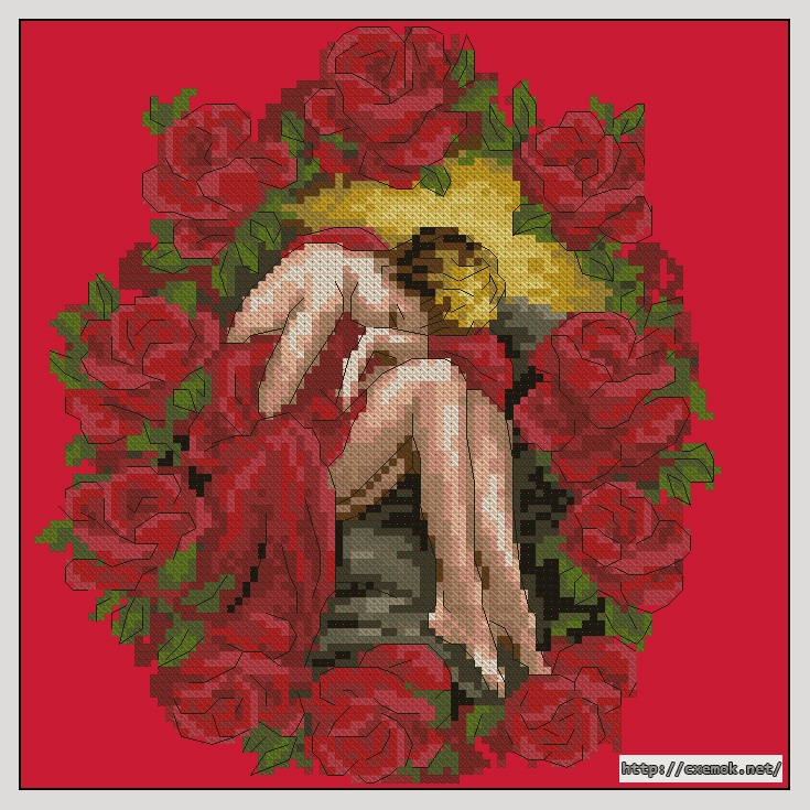 Download embroidery patterns by cross-stitch  - Love&roses, author 