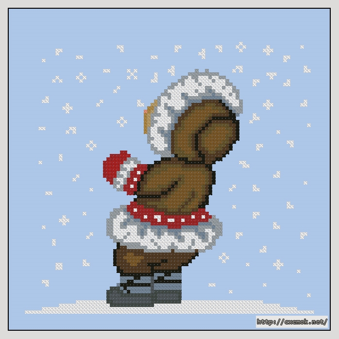 Download embroidery patterns by cross-stitch  - Snow fun, author 