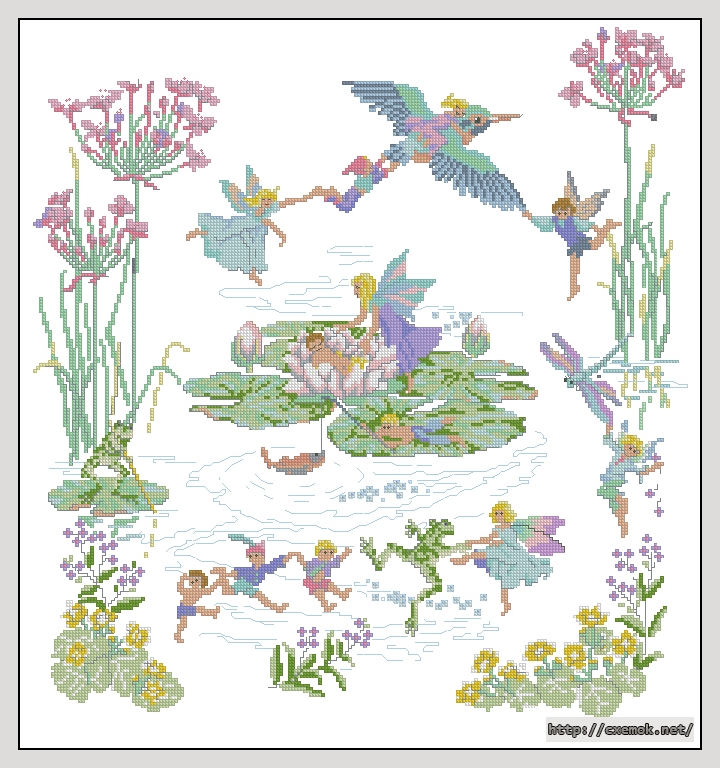 Download embroidery patterns by cross-stitch  - Fairies, author 