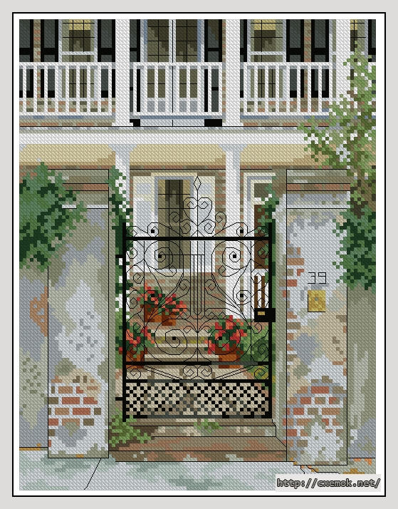 Download embroidery patterns by cross-stitch  - Ironwork gate, author 