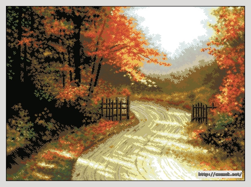 Download embroidery patterns by cross-stitch  - Autumn, author 