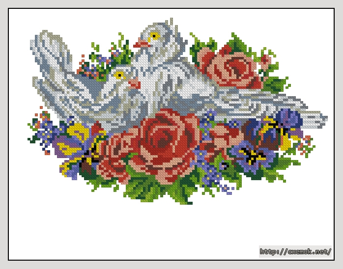 Download embroidery patterns by cross-stitch  - Свадебная метрика