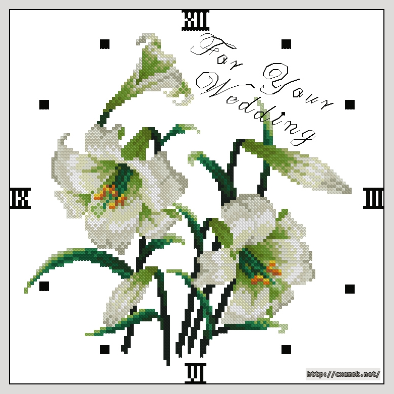 Download embroidery patterns by cross-stitch  - Lilies, author 