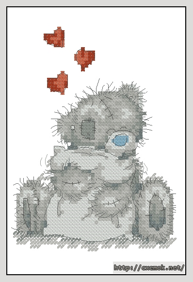 Download embroidery patterns by cross-stitch  - Hugs, author 