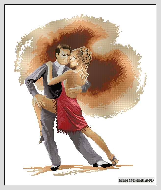 Download embroidery patterns by cross-stitch  - Argentine tango, author 