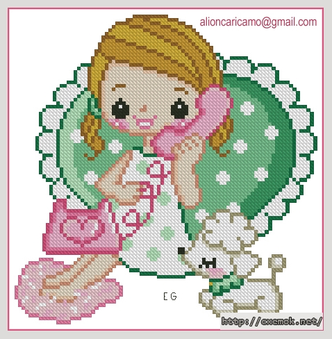 Download embroidery patterns by cross-stitch  - Con telefono, author 