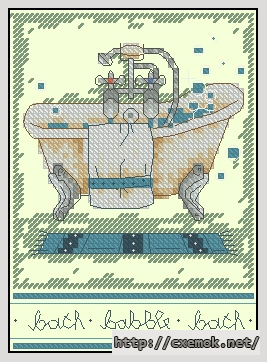 Скачать схему вышивки нитками Bubble Bath, автор 