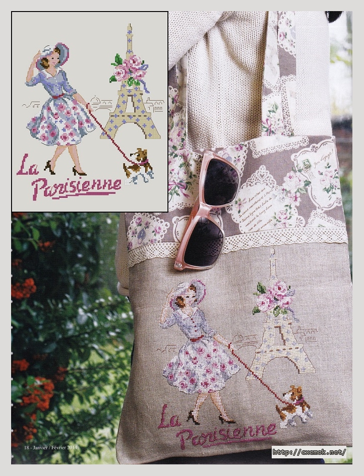 Скачать схему вышивки нитками La Belle Parisienne, автор 