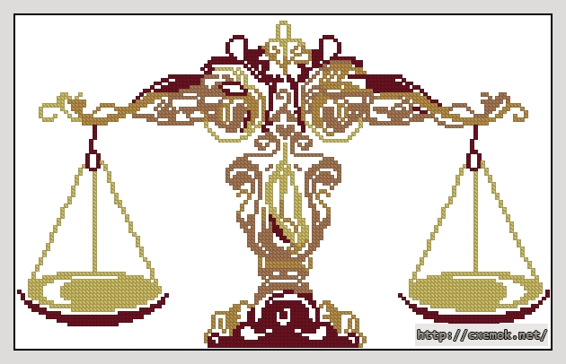 Download embroidery patterns by cross-stitch  - Весы, author 