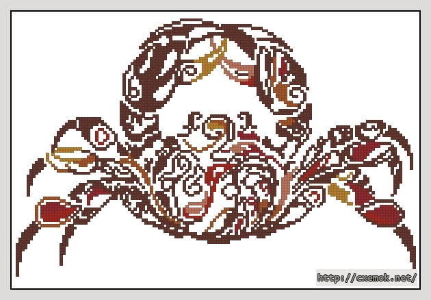 Download embroidery patterns by cross-stitch  - Рак, author 
