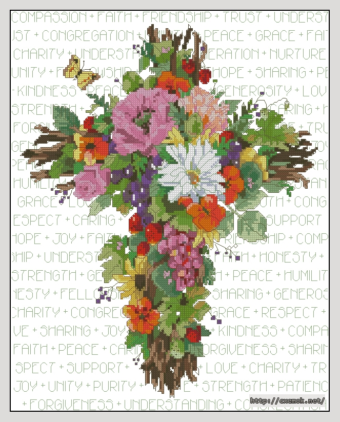 Download embroidery patterns by cross-stitch  - Summer cross, author 