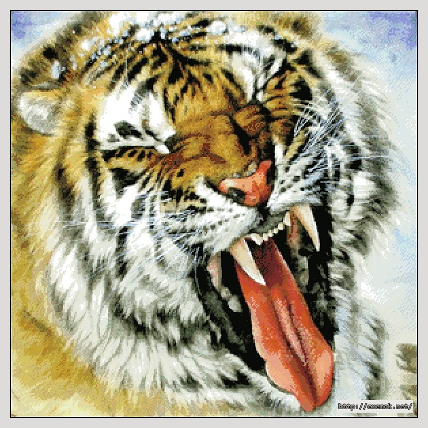 Download embroidery patterns by cross-stitch  - Tiger, author 
