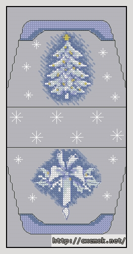 Download embroidery patterns by cross-stitch  - Ёлка и свеча