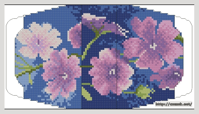 Download embroidery patterns by cross-stitch  - Герань херитаж