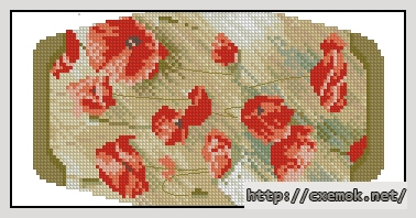 Download embroidery patterns by cross-stitch  - Маки херитаж