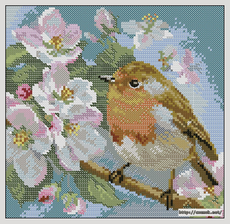 Download embroidery patterns by cross-stitch  - Малиновка, author 