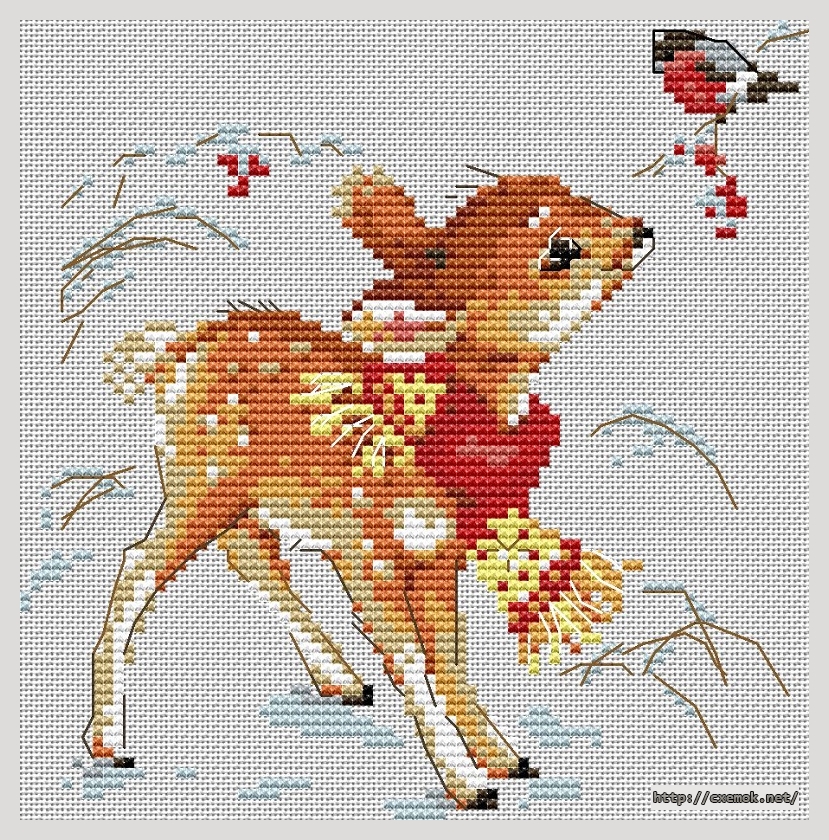 Download embroidery patterns by cross-stitch  - Оленёнок, author 