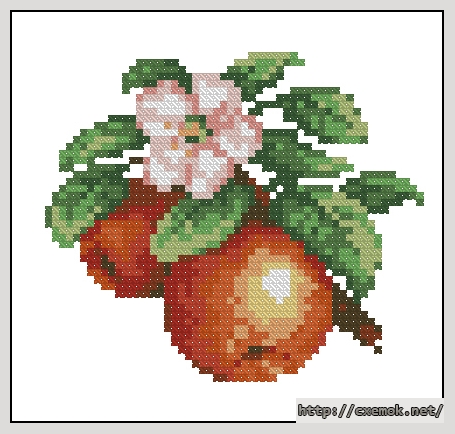 Download embroidery patterns by cross-stitch  - Soczyste jablka, author 