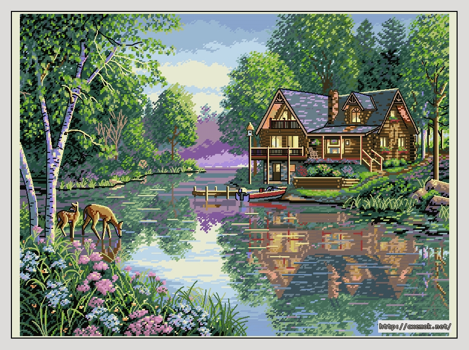 Download embroidery patterns by cross-stitch  - Cabin fever, author 