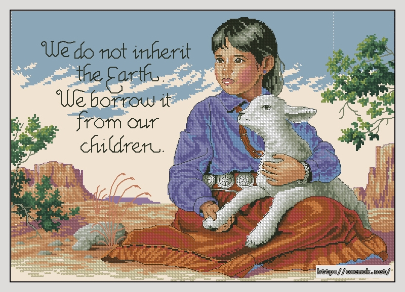Download embroidery patterns by cross-stitch  - Earth''s children, author 