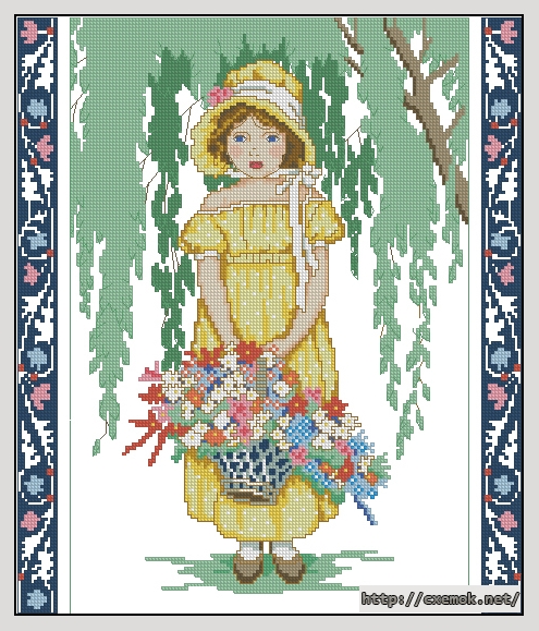 Download embroidery patterns by cross-stitch  - Rebecca, author 