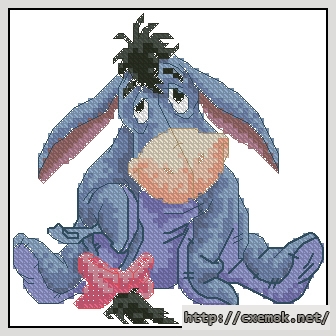 Download embroidery patterns by cross-stitch  - Winnie the pooh - eeyore