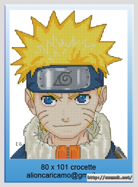 Download embroidery patterns by cross-stitch  - Naruto, author 