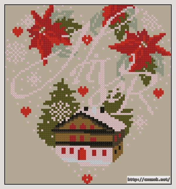 Download embroidery patterns by cross-stitch  - Hiver, author 
