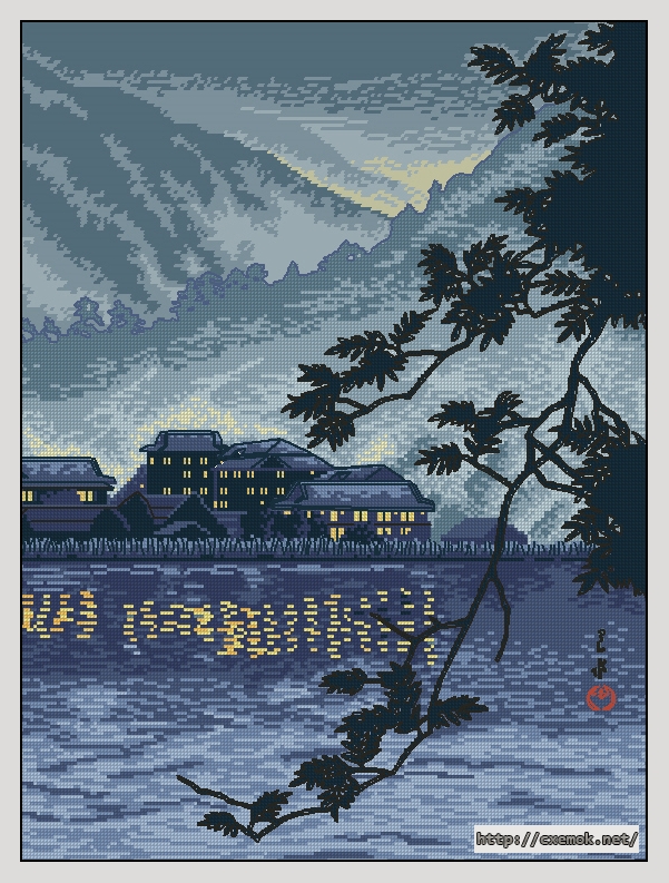 Download embroidery patterns by cross-stitch  - Nikko yumoto spa, author 