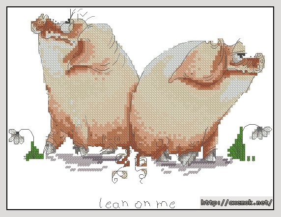 Download embroidery patterns by cross-stitch  - Lean on me, author 