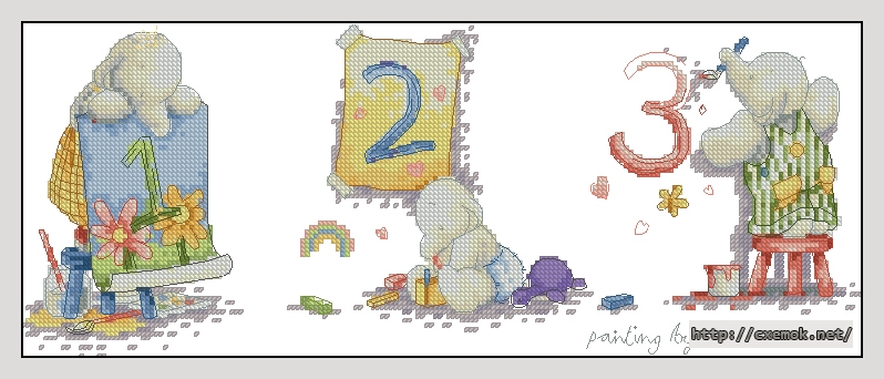 Download embroidery patterns by cross-stitch  - Painting by numbers, author 