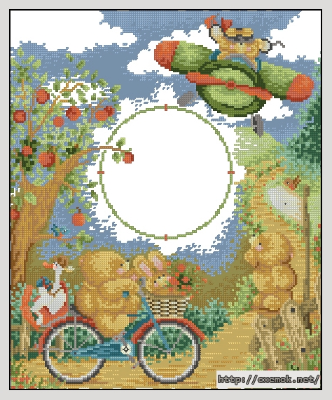 Download embroidery patterns by cross-stitch  - Time with friends, author 