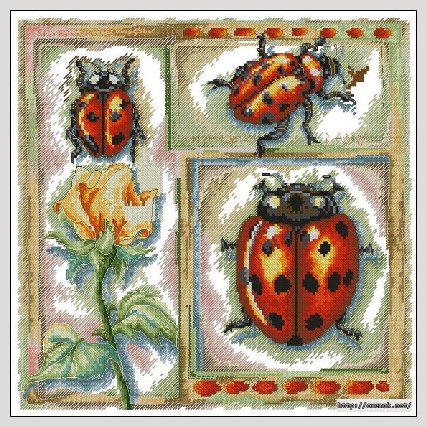 Download embroidery patterns by cross-stitch  - Ladybird, author 