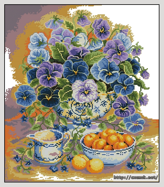Download embroidery patterns by cross-stitch  - Summer blues, author 