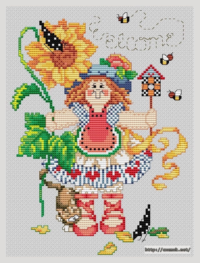 Download embroidery patterns by cross-stitch  - Little miss sunshine, author 