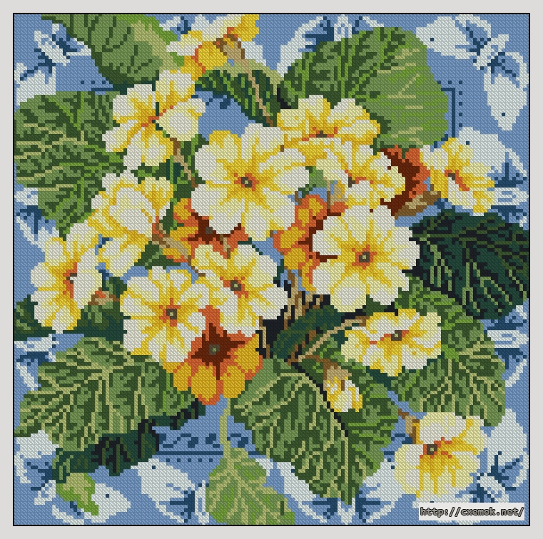 Download embroidery patterns by cross-stitch  - Primrose path, author 