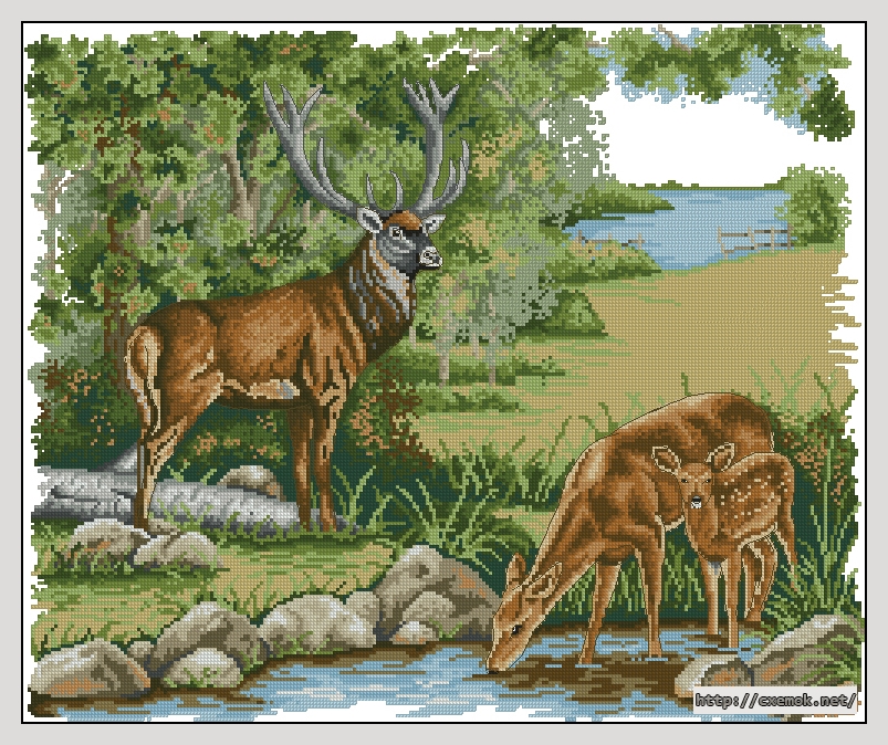 Download embroidery patterns by cross-stitch  - Monarch of the glen, author 