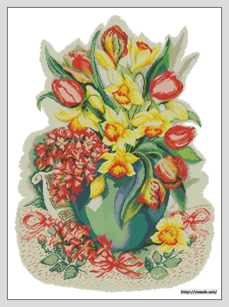 Download embroidery patterns by cross-stitch  - Spring symphony, author 