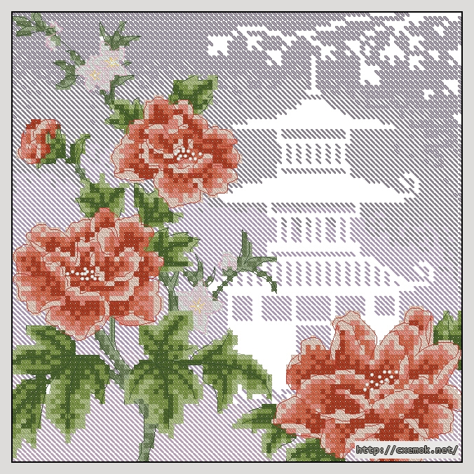 Download embroidery patterns by cross-stitch  - Pagoda view, author 