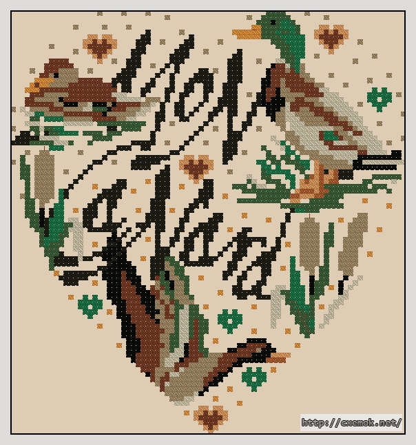 Download embroidery patterns by cross-stitch  - Mon canard, author 