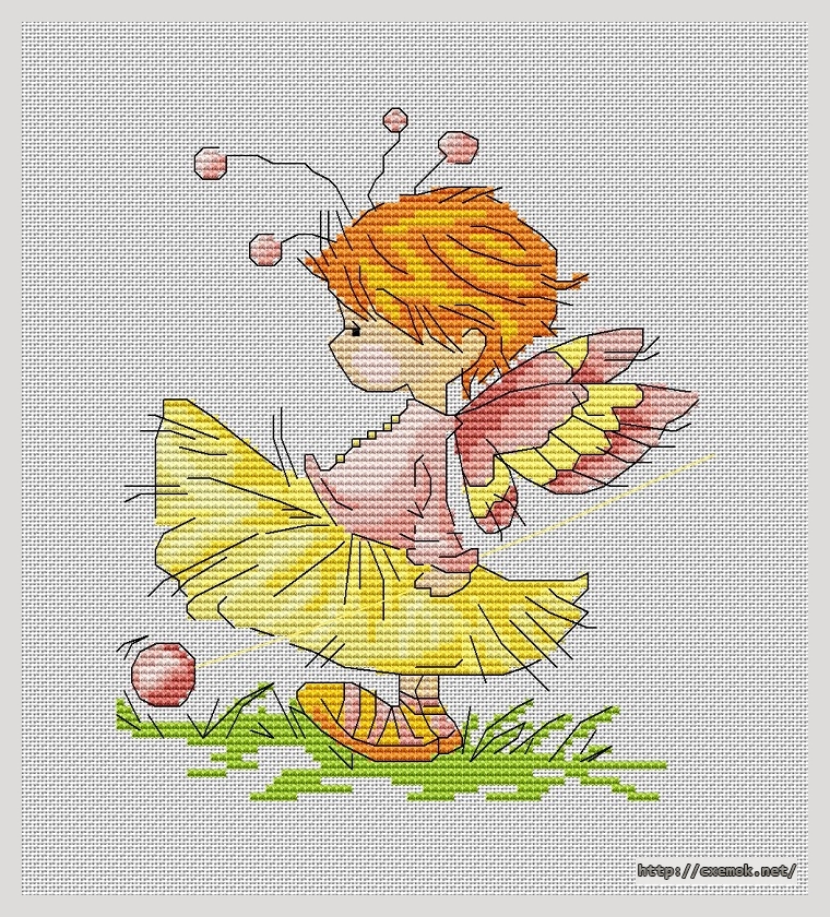 Download embroidery patterns by cross-stitch  - Gold fairy, author 