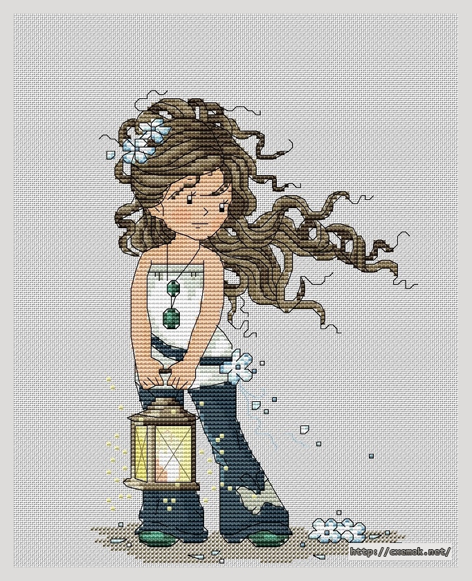 Download embroidery patterns by cross-stitch  - Glowworm2, author 