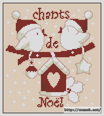 Download embroidery patterns by cross-stitch  - Chants de noel