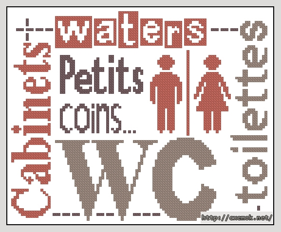 Download embroidery patterns by cross-stitch  - Wc, author 