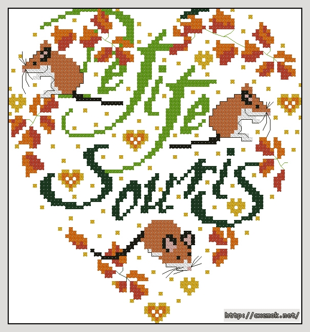 Download embroidery patterns by cross-stitch  - Petite souris, author 