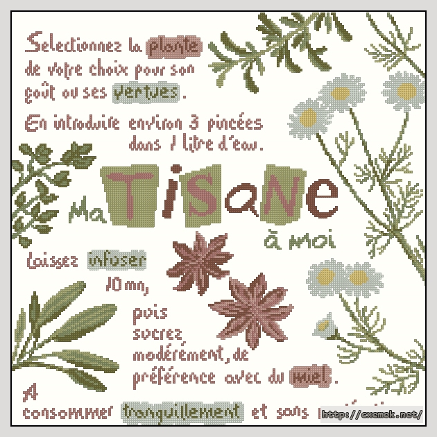 Download embroidery patterns by cross-stitch  - Ma tisane a moi, author 