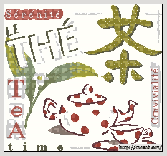 Download embroidery patterns by cross-stitch  - Le the, author 