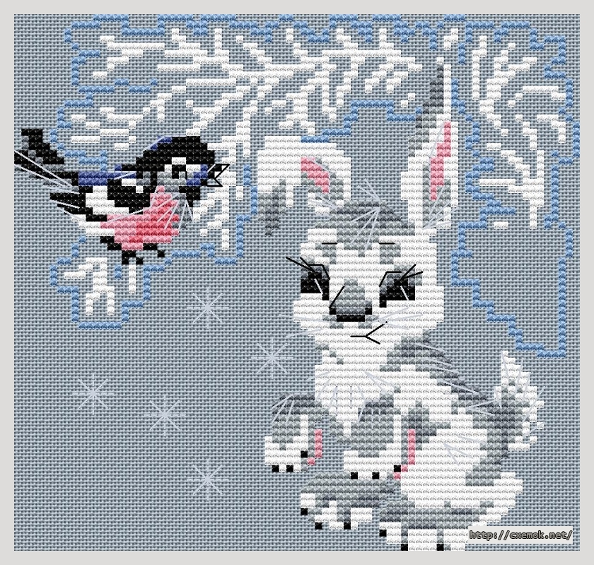 Download embroidery patterns by cross-stitch  - Зайчонок, author 