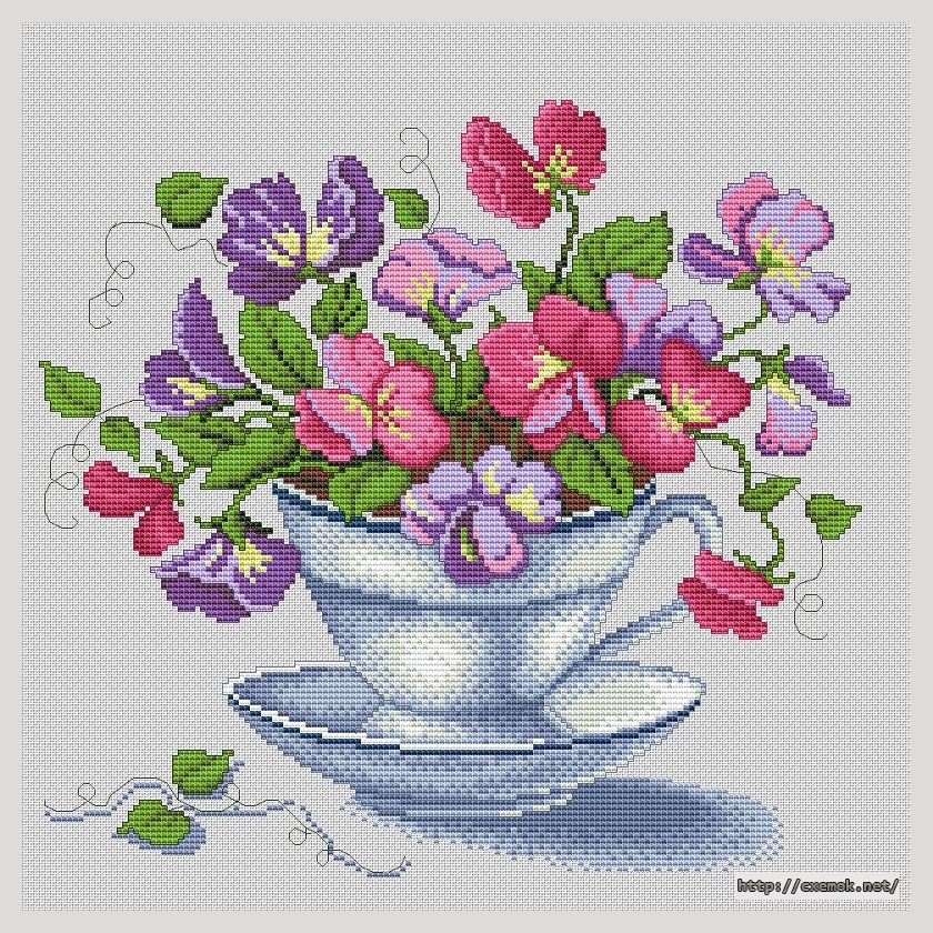 Download embroidery patterns by cross-stitch  - Душистый горошек, author 